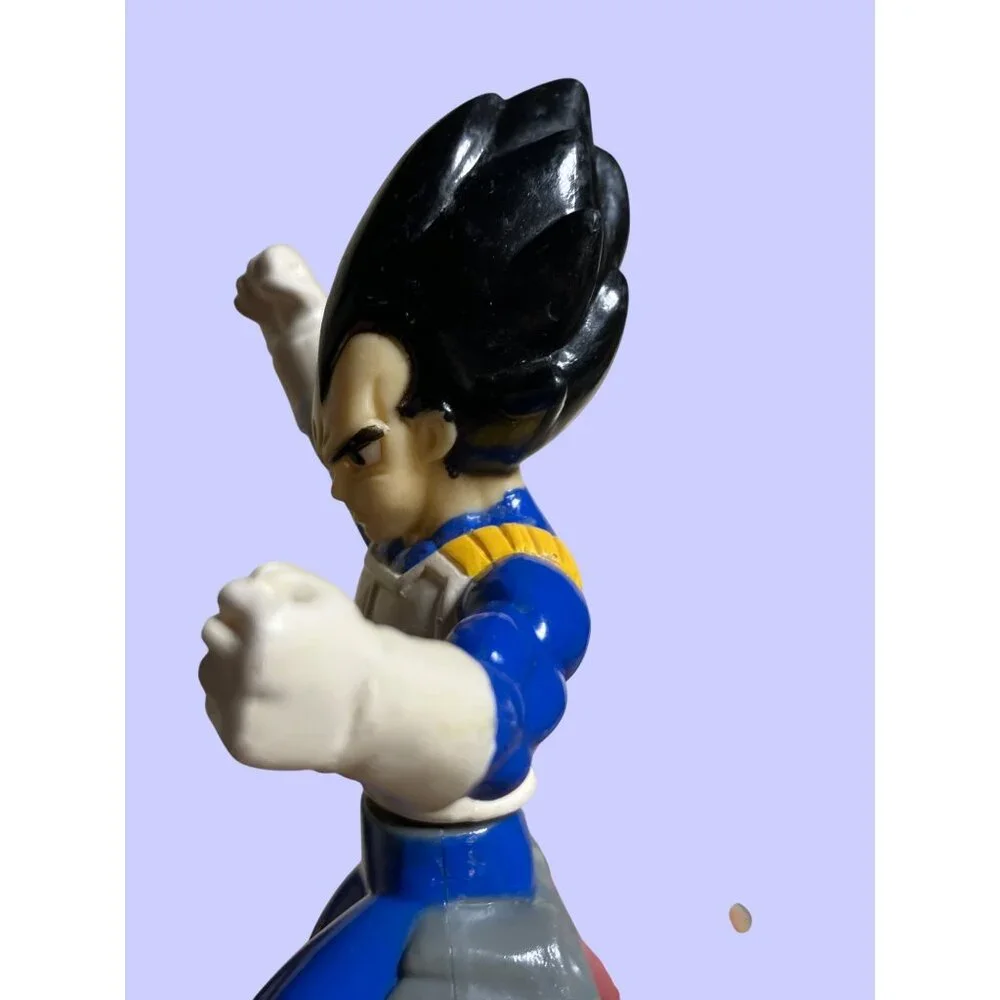 Burger King Dragon Ball Z Vegeta Action Figure Sitting On Rock Blue & White - Picture 9 of 9